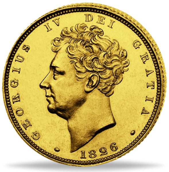 Großbritannien, 1 Sovereign 1826, König Georg IV. (ss/vz) - Münze Vorderseite