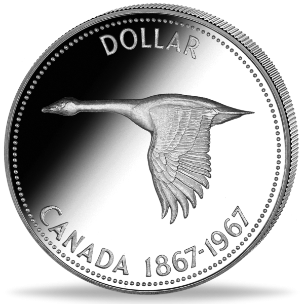 1 CANada Dollar Konföderation - Wildgans - 1967 - Münze Vorderseite