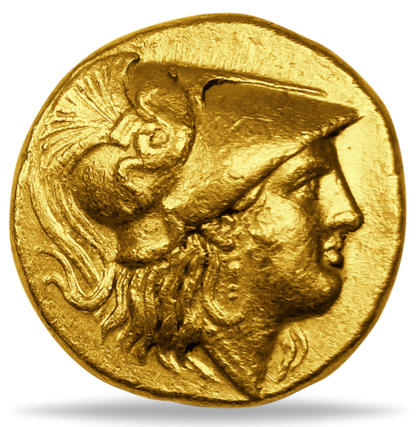 Gold-Stater Alexander der Große - Münze Vorderseite