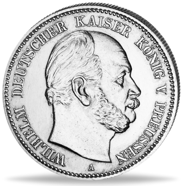 2 Mark Wilhelm I. - Vorderseite Münze
