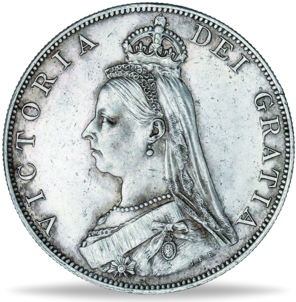 2 Florin Victoria 1887-90 - Münze Vorderseite