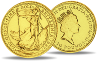 10 Pfund Britannia 1/10 Unze Gold Jahrgang unserer Wahl - Münze Vorderseite / 10 Pfund Britannia 1/10 Unze Gold Jahrgang unserer Wahl - Münze Rückseite 10 Pfund Britannia 1/10 Unze Gold Jahrgang unserer Wahl - Münze Vorderseite / 10 Pfund Britannia 1/10 Unze Gold Jahrgang unserer Wahl - Münze Rückseite