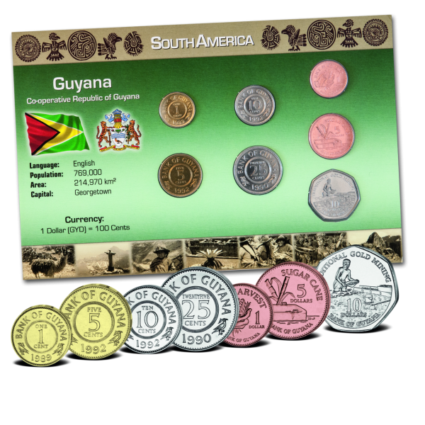 Kursmünzensatz Guyana - Gruppenbild