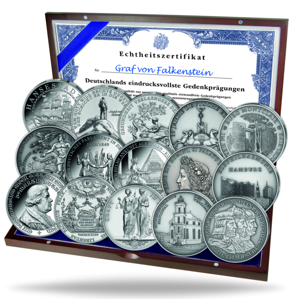 Gedenprägungen-Kollektion Deutschland - Satzbild in Kassette