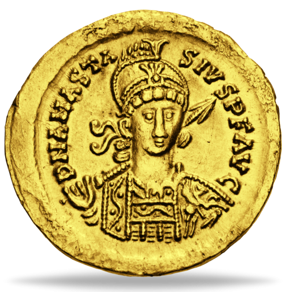 Solidus König Theoderich, Ostgoten - Münze Vorderseite