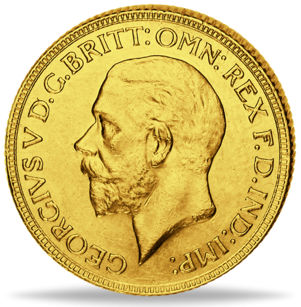 1 Sovereign 1911-1925, König Georg V. (vz) - Münze Vorderseite