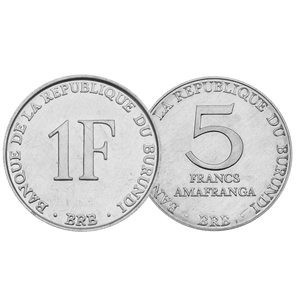 Münzset aus Burundi - 2 Münzen