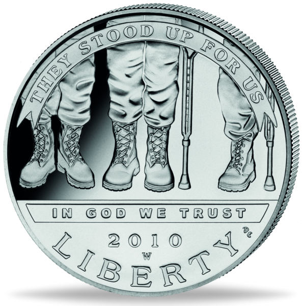 1 US Dollar Amerikas Veteranen 2010 - Vorderseite Münze