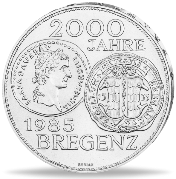 Österreich, 500 Oes 2000 J. Bregenz, 1985 - Silber - Münze Vorderseite