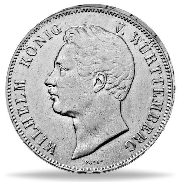 Doppeltaler Württemberg, Wilhelm I. - Münze Vorderseite