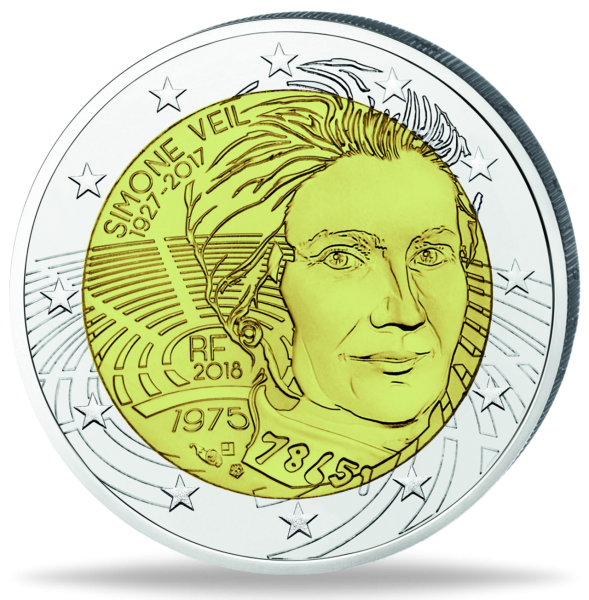 2 Euro Simone Veil - Münze Vorderseite