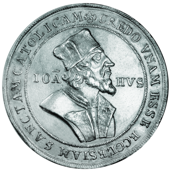 Reformation/Hus, vergoldete Silbermedaille - Münze Vorderseite