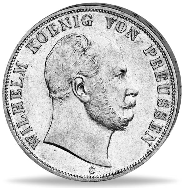 Vereinstaler Wilhelm I - Vorderseite Münze