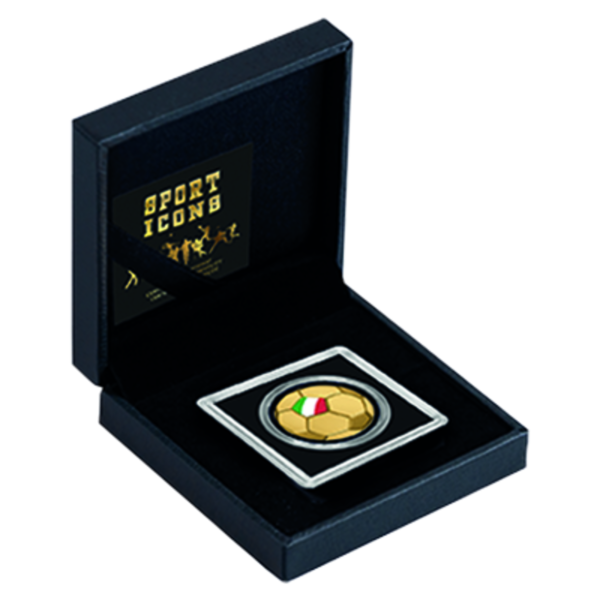 Tschad, 3000 Francs, 1/1000 oz Gold 'Italien Fußball' - Münze in Etui