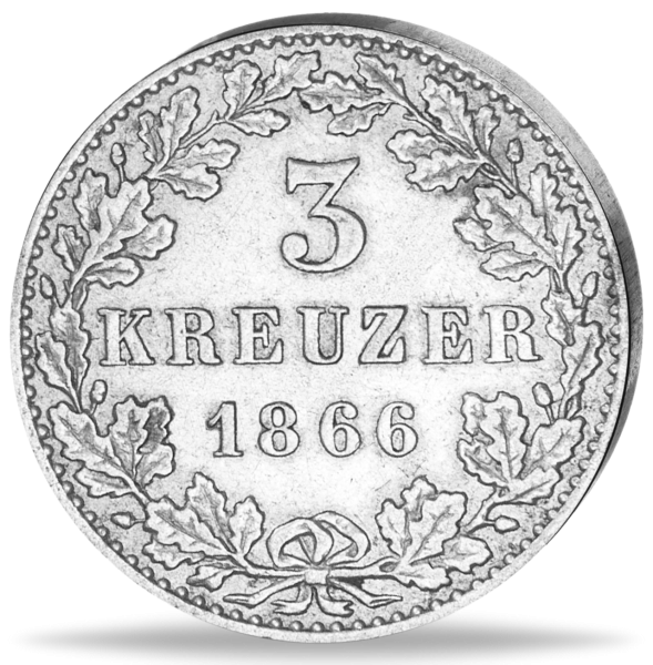 3 Kreuzer Freie Stadt Frankfurt - Vorderseite Münze