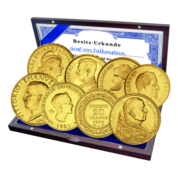 8 Münzen Klassiker des Gold-Standards - Kassette