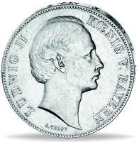 Vereinstaler Ludwig II. - Vorderseite Münze Vereinstaler Ludwig II. - Vorderseite Münze