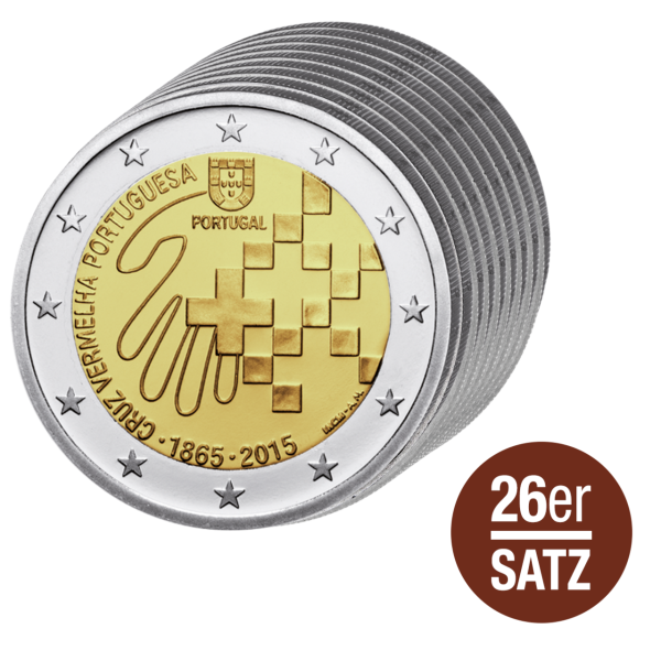 Portugal, 26x 2 Euro-Gedenkmünzen - Satzbild