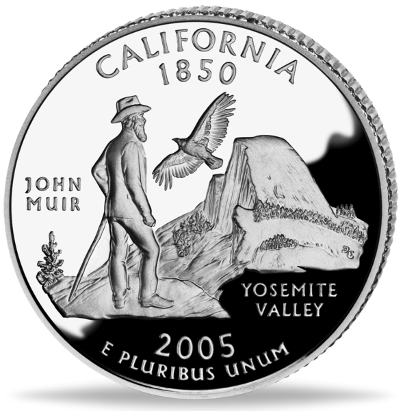USA, 1/4 $ California, State Quarter-Serie, 2005, bfr - Münze Vorderseite