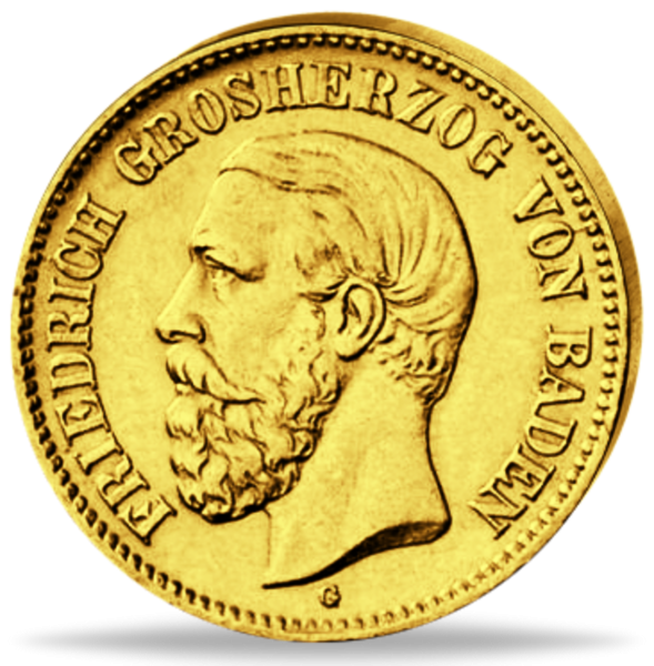 5 Mark Baden Friedrich I. - Vorderseite Münze