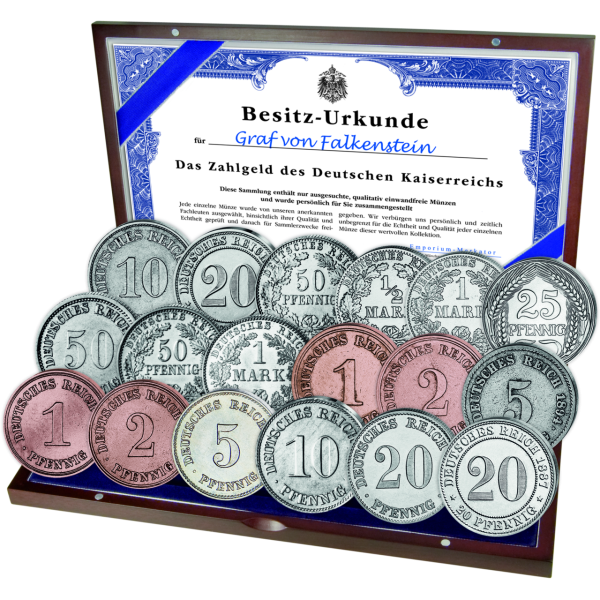 Deutsches Kaiserreich, Komplett-Kollektion Kleinmünzen J.1-18 - Satzbild