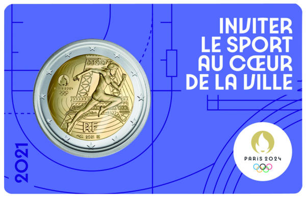 2 Euro Übergabe Olympische Fahne - Münze Vorderseite