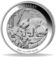 1 Dollar Wombat 1 Unze Silber - Münze Vorderseite 1 Dollar Wombat 1 Unze Silber - Münze Vorderseite