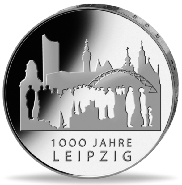 10 Euro 1000 Jahre Leipzig - Münze Vorderseite