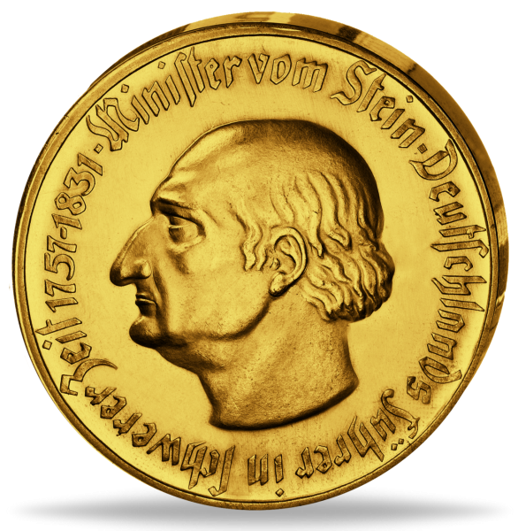 100 Mark 1922 Westfalen Bronze Vergoldet - Vorderseite Münze