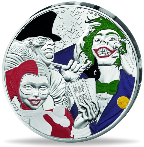 Frankreich, 50 Euro BATMANs Feinde, 2026, SIlber - Münze Vorderseite