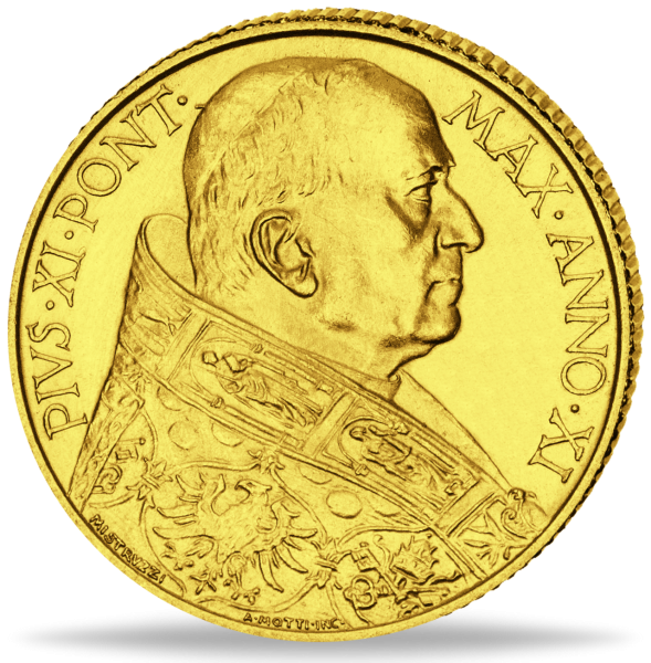100 Lire Pius XI 1932 - Vorderseite Münze