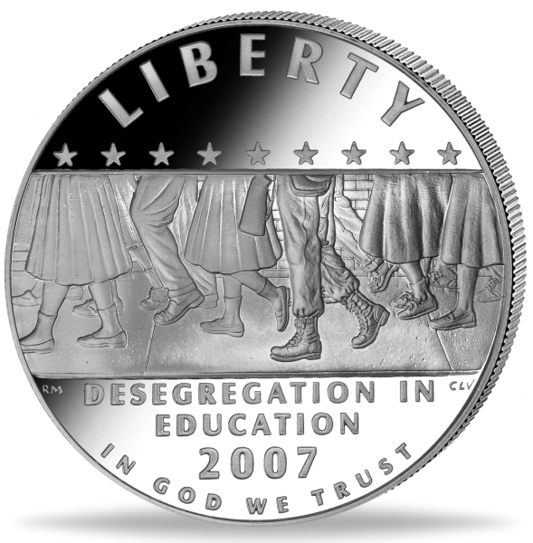 USA, 1 Dollar Aufhebung der Rassentrennung 2007 Silber - Münze Vorderseite