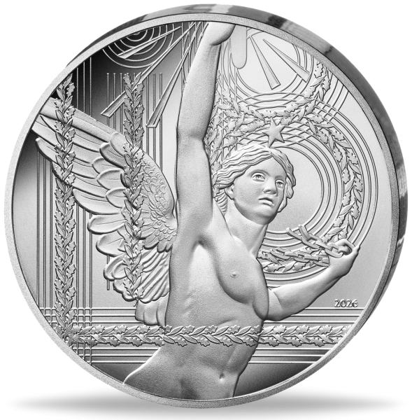 Frankreich, 50 Euro Genius, 2026, Silber, st, Coincard - Münze Vorderseite