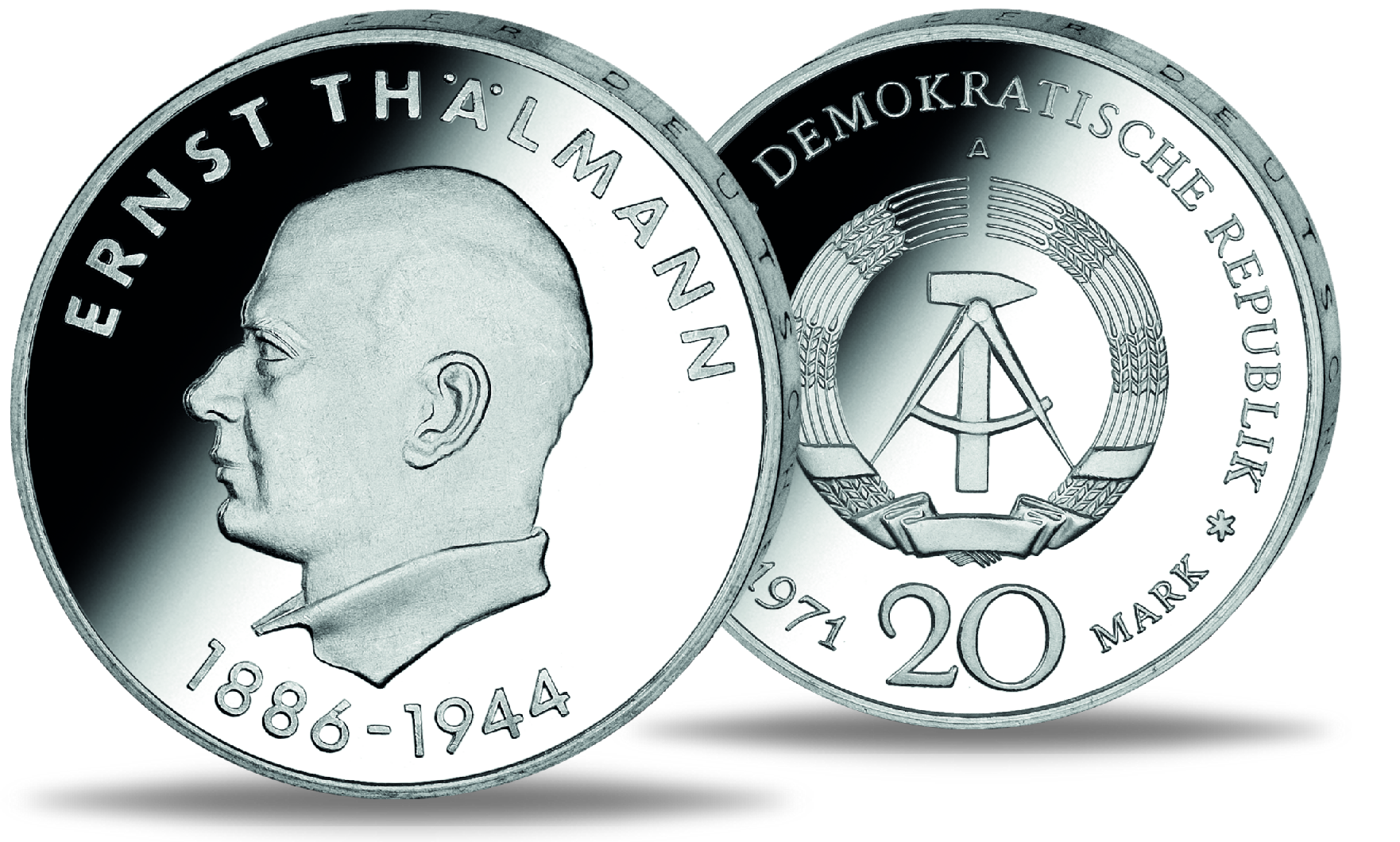 Ddr Münze 20 Mark Ernst Thälmann 1971 Wert www.muenzkurier.de