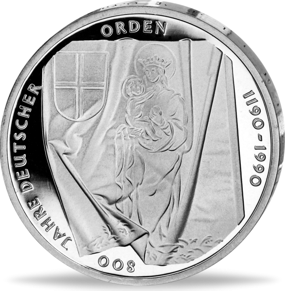 10 Deutsche Mark Deutscher Orden - Vorderseite deutsche BRD Münze