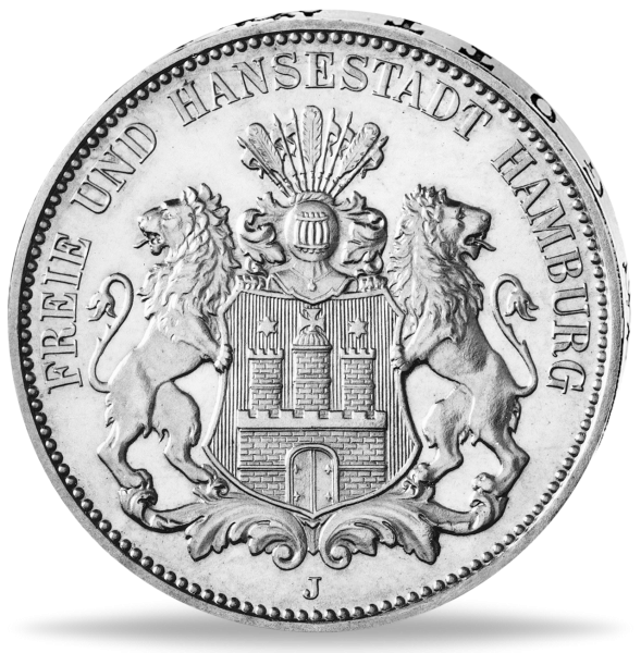 5 Mark Hamburg großer Adler - Vorderseite Münze