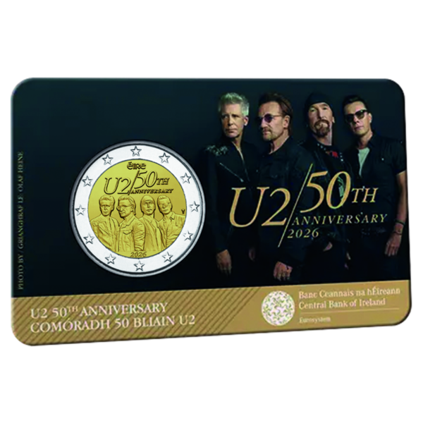 2 Euro 50 Jahre U2 in Coincard - Münze Vorderseite