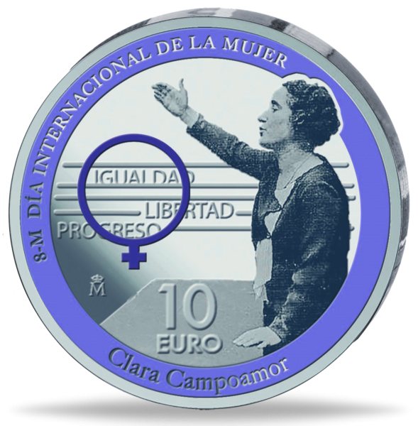 10 Euro Clara Campoamor Internationaler Frauentag - Vorderseite Münze
