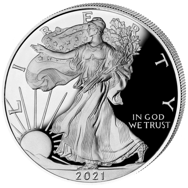 1 Dollar Eagle 1 Unze Silber altes Motiv - Münze Vorderseite