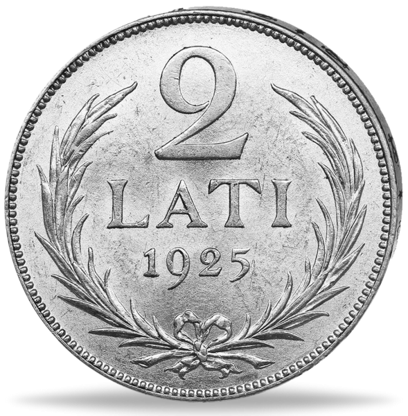 2 Lati Wappen Lettland 1925-26 - Münze Vorderseite
