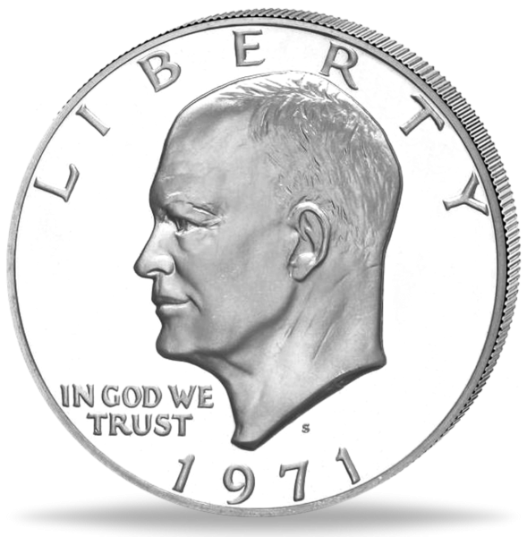 1 Dollar Eisenhower - Vorderseite Münze