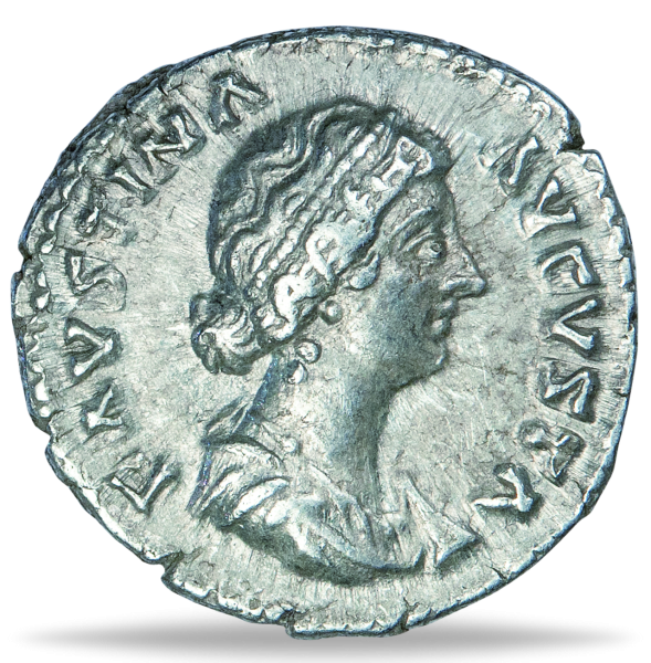 Römisches Reich, Denar Faustina Junior, Silber  - Münze Vorderseite