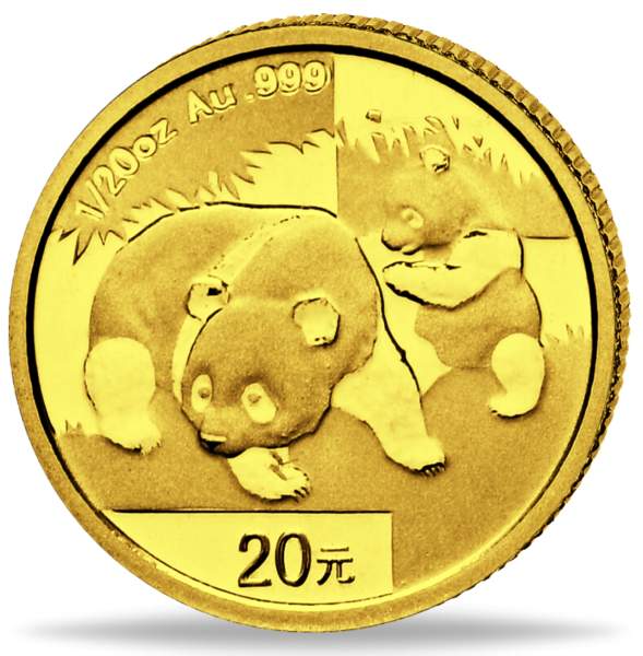 20 Yuan Panda 1/20 Unze Gold 2006 - Münze Vorderseite