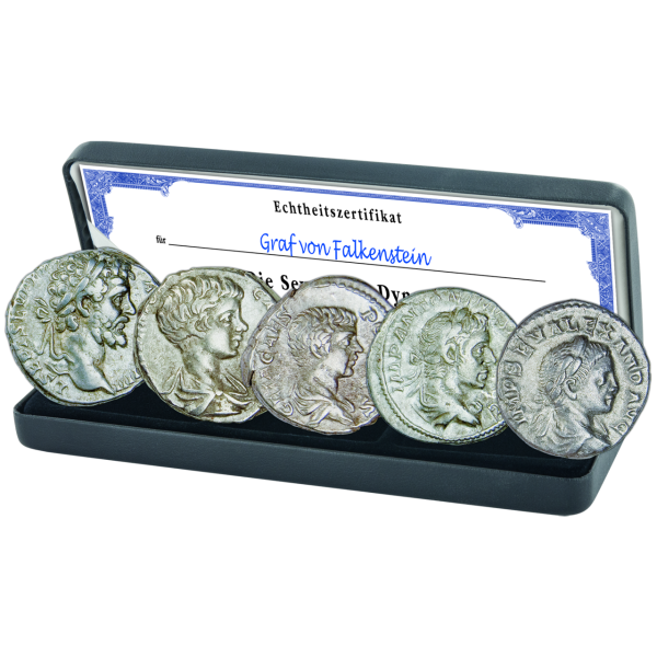 Römisches Reich, Kollektion Severische Dynastie (5 Münzen) - Satzbild