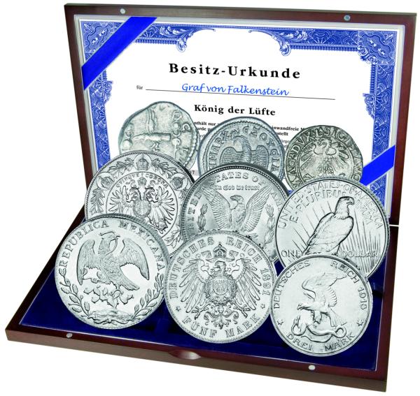 9 Münzen Adler-Kollektion König der Lüfte - Kassette