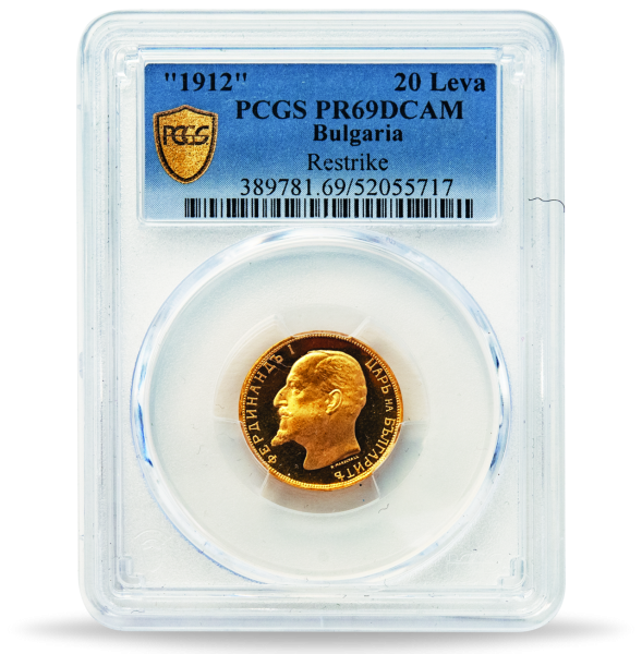 20 Lewa 1912, Ferdinand I., NGC PF-69 Ultra Cameo, PP - Slab Vorderseite