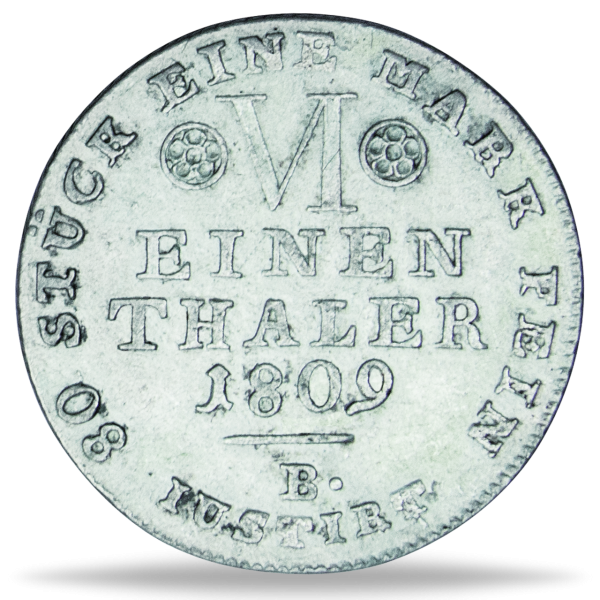 Ein sechstel Taler Jerome Napoleon - Vorderseite Münze