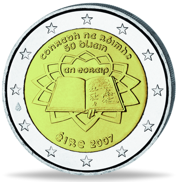 2 Euro Römische Verträge Irland - Vorderseite Münze
