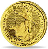 Großbritannien 10 Pfund Britannia 1/10 Unze Gold 2025 - Münze Vorderseite Großbritannien 10 Pfund Britannia 1/10 Unze Gold 2025 - Münze Vorderseite