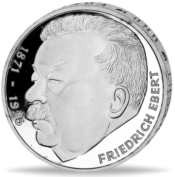 5 Deutsche Mark Friedrich Ebert - Vorderseite BRD Silbermünze